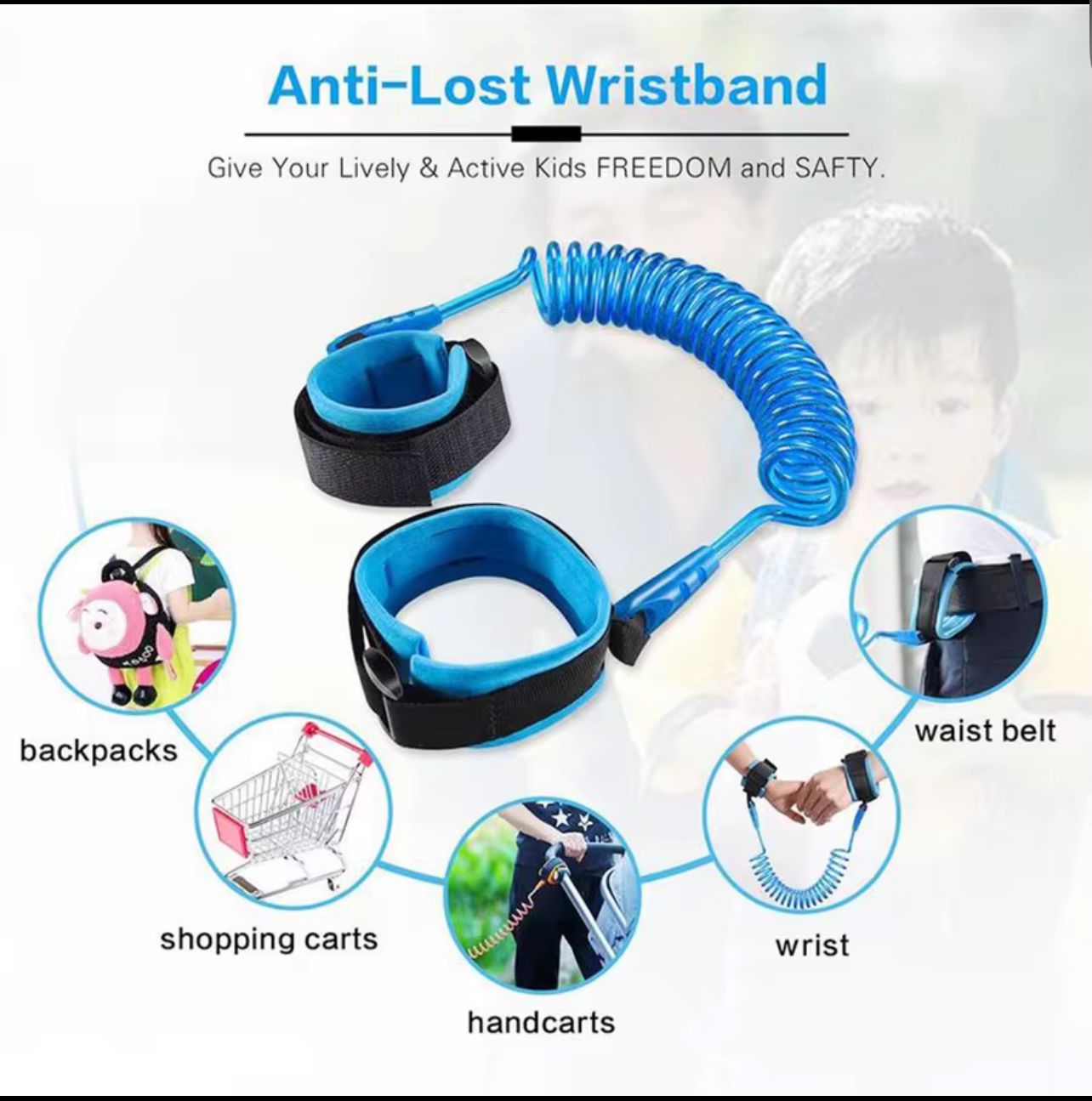 Toddler Anti-Lost Wrist Link Harness : Safe & Secure