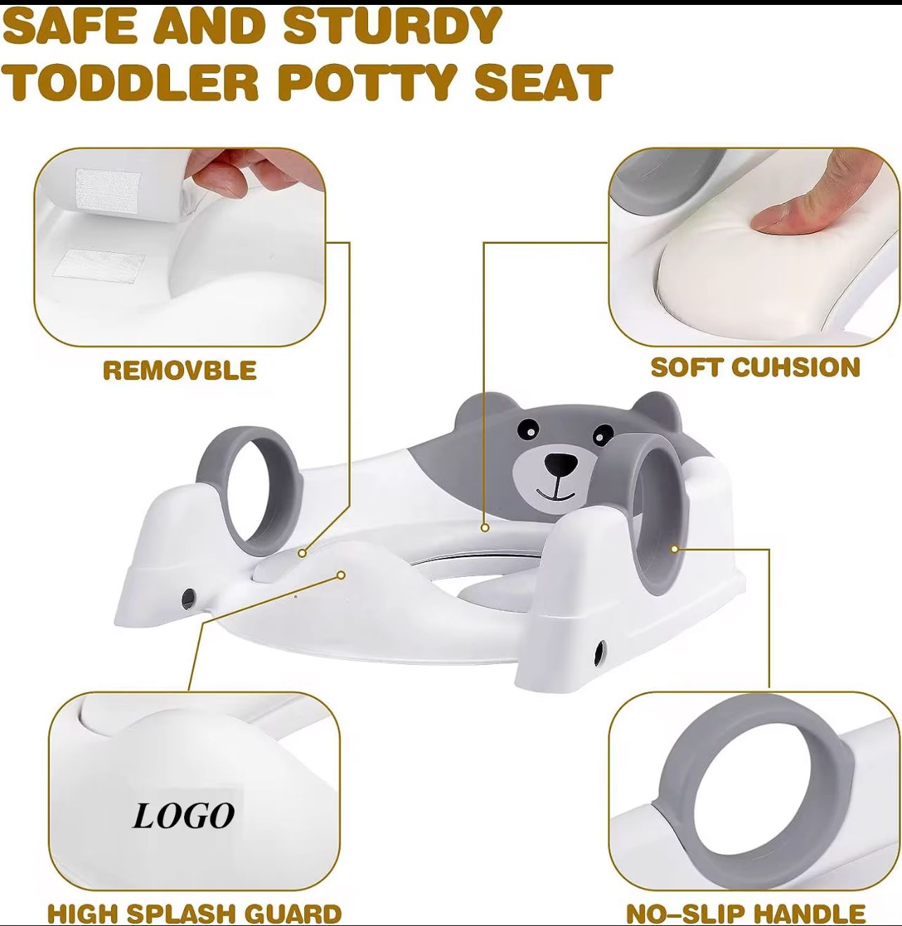 Upgraded 2-in-1 Kids' Potty Training / Toilet Training Seat & Step Stool: Convenient, Compact, and Kid-Friendly Design