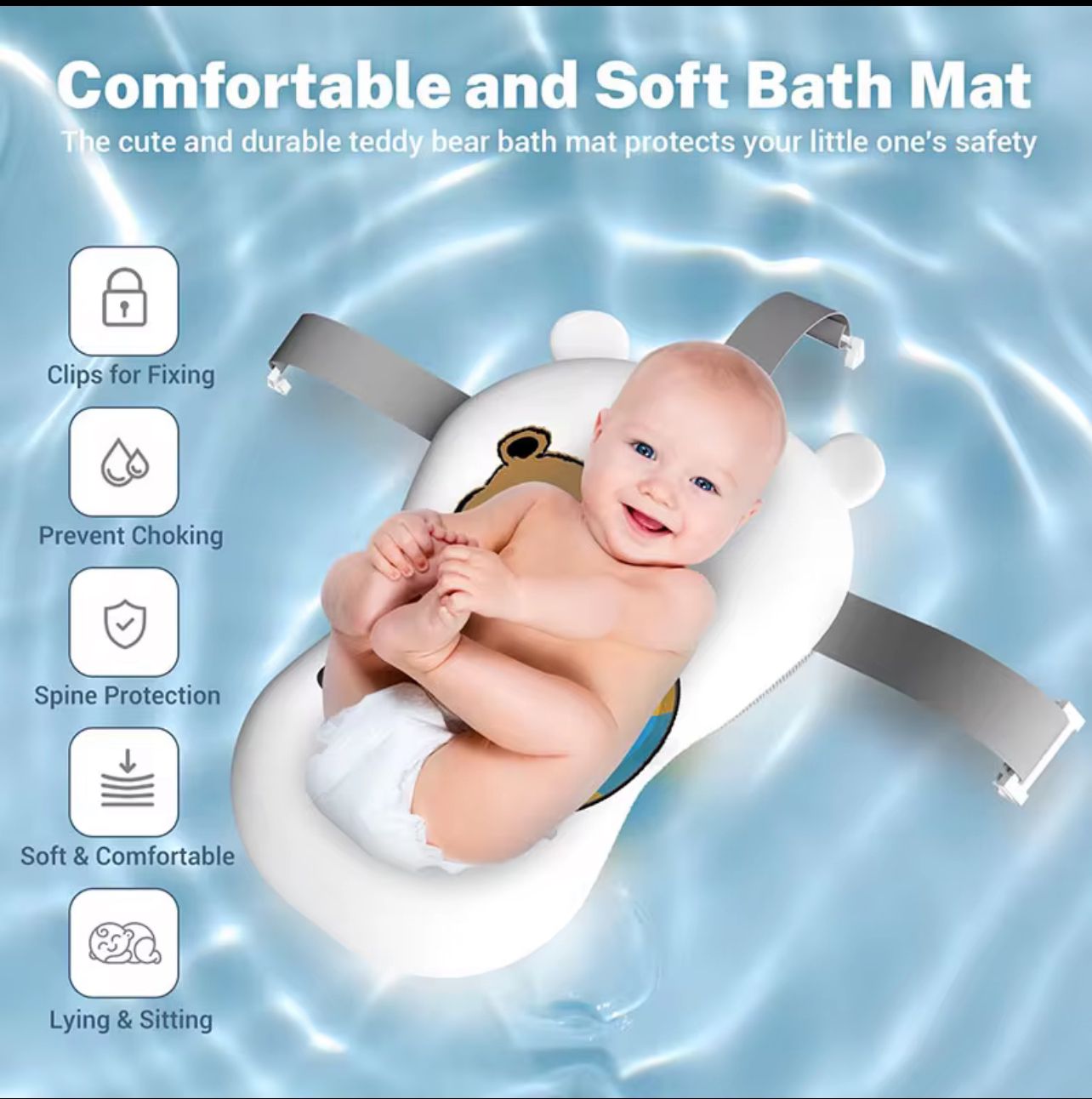 Portable Multifunctional Folding Baby Bathtub with Soft Cushion