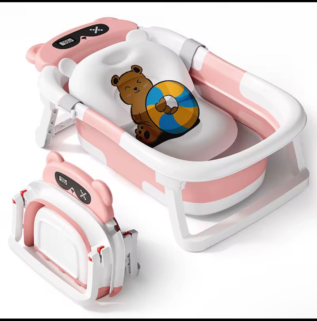 Portable Multifunctional Folding Baby Bathtub with Soft Cushion