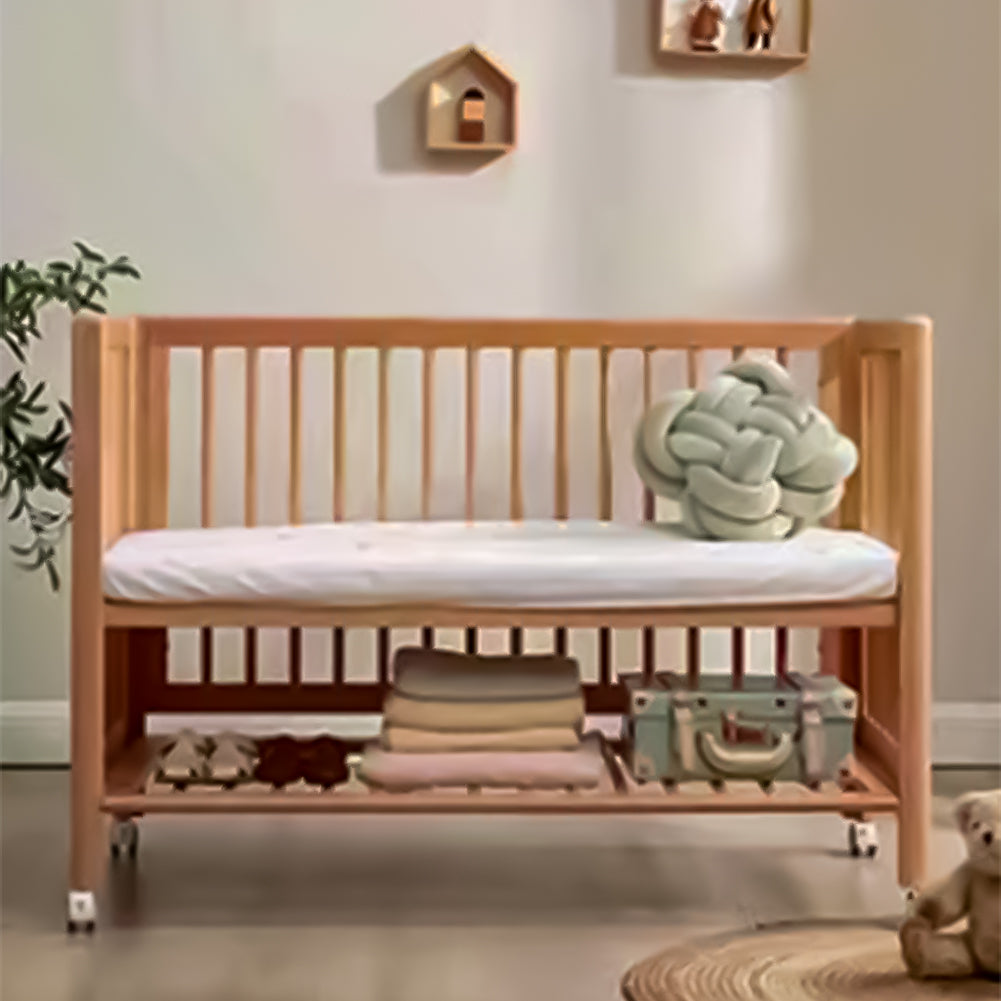 "8-in-1 Convertible Baby Crib: Desk, Playpen, Bassinet & More!"