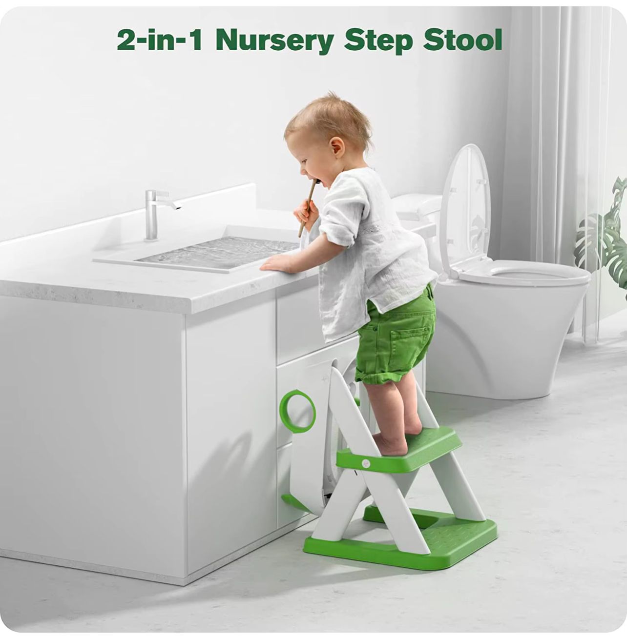 Upgraded 2-in-1 Kids' Potty Training / Toilet Training Seat & Step Stool: Convenient, Compact, and Kid-Friendly Design