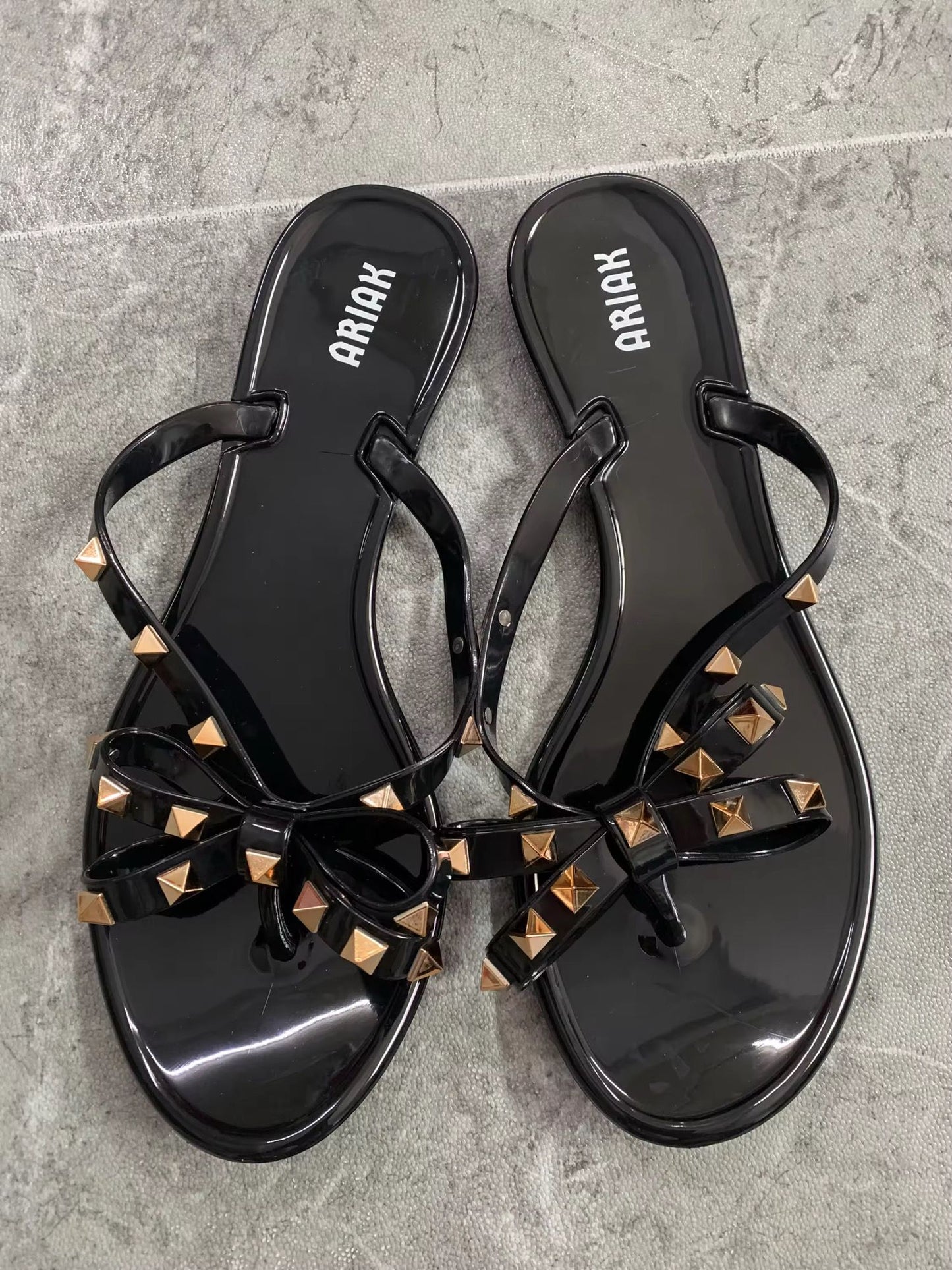 Designer Bow Open Toe Flip Flop Slippers